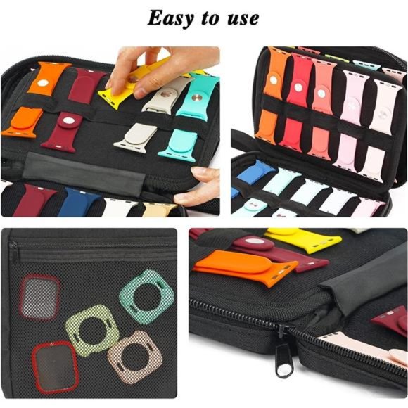 20 Watch Bands Storage Carrying Case Compatible with Watches Expandable - Picture 5 of 6